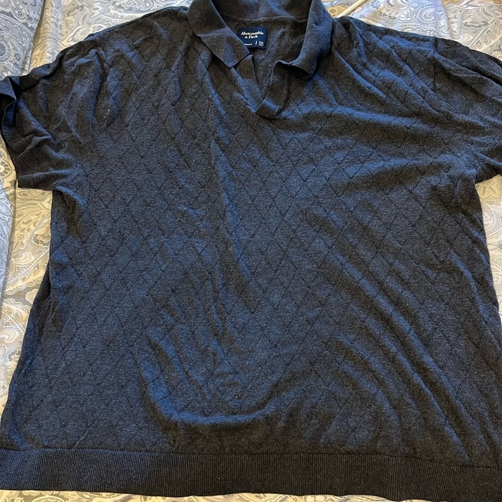 Men’s XXL diamond pattern cotton dress polo